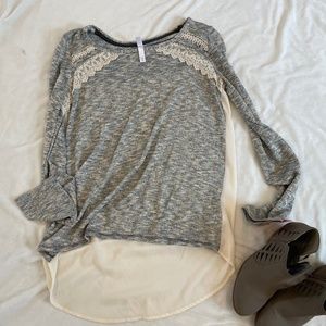 Cute top with sheer back